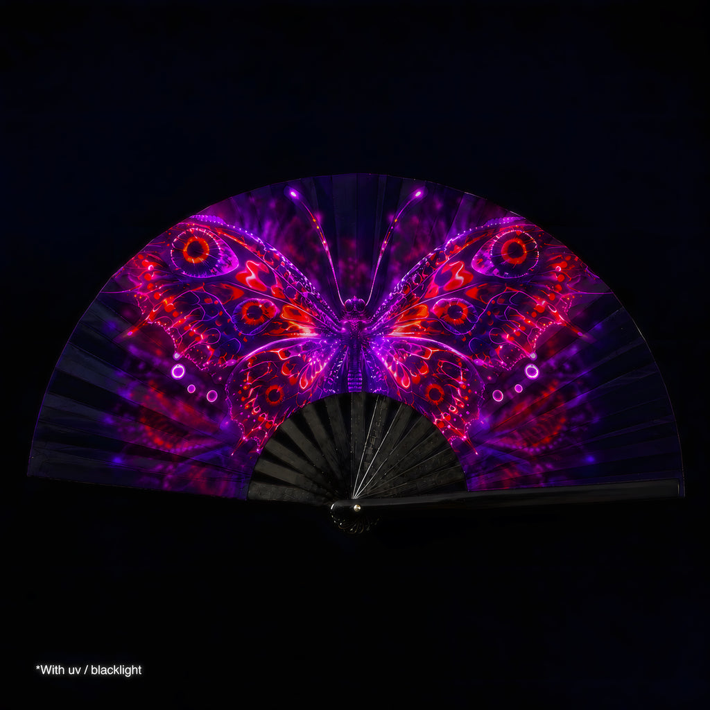 XL Fan Pink Butterfly